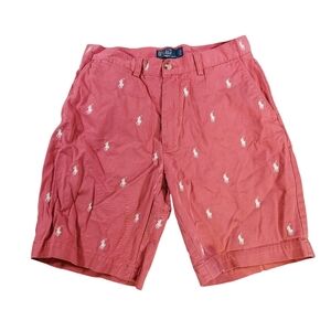Polo Ralph Lauren Men's 31 Prospect Short Chino All Over Embroidered Pony VTG